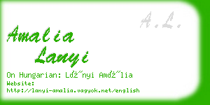 amalia lanyi business card